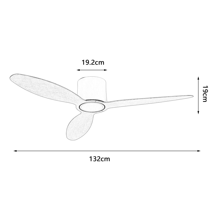 ZEVENTI - LED Stmívatelný stropní ventilátor VENTORA LED/24W/230V 3000/4000/6000K Wi-Fi Tuya černá/ořech + dálkové ovládání