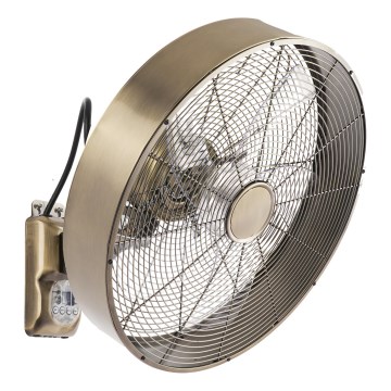 ZEVENTI - Nástěnný ventilátor FANNY 50W/230V bronzová + dálkové ovládání