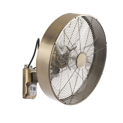 ZEVENTI - Nástěnný ventilátor FANNY 50W/230V bronzová + dálkové ovládání