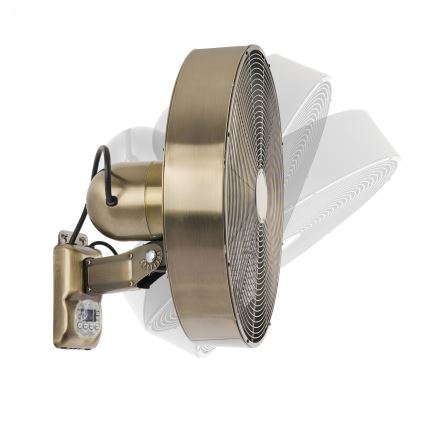 ZEVENTI - Nástěnný ventilátor FANNY 50W/230V bronzová + dálkové ovládání