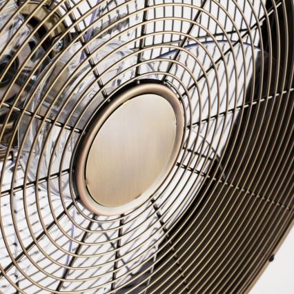 ZEVENTI - Nástěnný ventilátor FANNY 50W/230V bronzová + dálkové ovládání