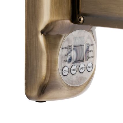 ZEVENTI - Nástěnný ventilátor FANNY 50W/230V bronzová + dálkové ovládání