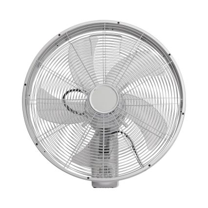ZEVENTI - Nástěnný ventilátor FANNY 50W/230V pr. 45 cm matný chrom + dálkové ovládání