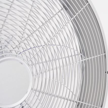 ZEVENTI - Nástěnný ventilátor FANNY 50W/230V pr. 45 cm matný chrom + dálkové ovládání