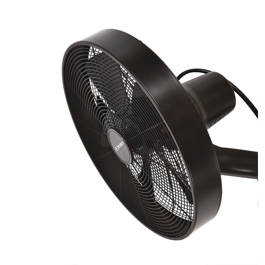 ZEVENTI - Nástěnný ventilátor FREEZE 50W/230V pr. 40 cm černá/hnědá + dálkové ovládání