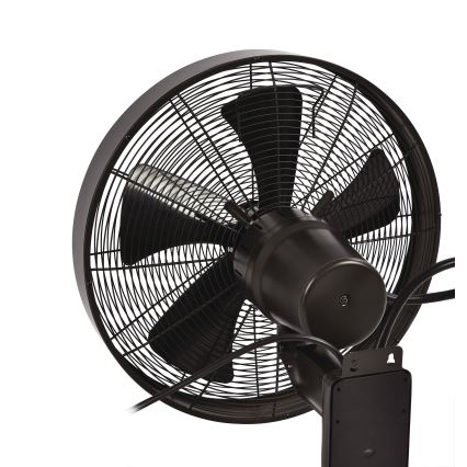 ZEVENTI - Nástěnný ventilátor FREEZE 50W/230V pr. 40 cm černá/hnědá + dálkové ovládání