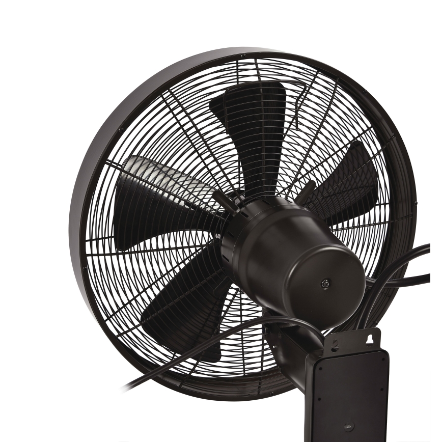 ZEVENTI - Nástěnný ventilátor FREEZE 50W/230V pr. 40 cm černá/hnědá + dálkové ovládání