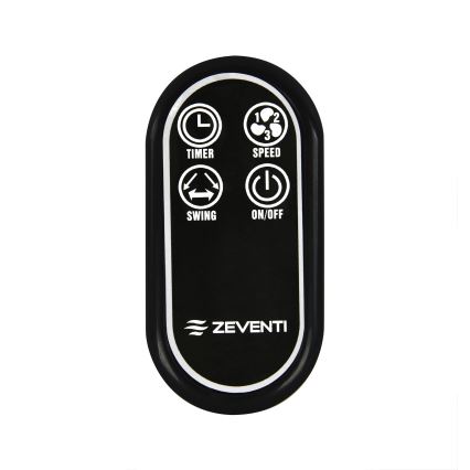 ZEVENTI - Nástěnný ventilátor FREEZE 50W/230V pr. 40 cm černá/hnědá + dálkové ovládání