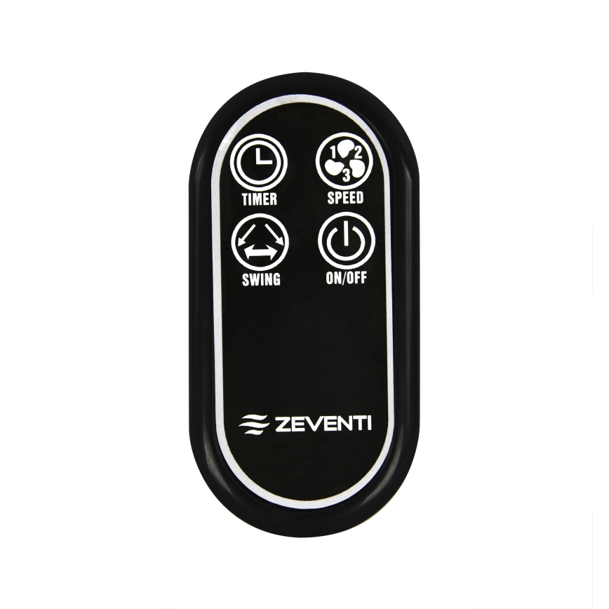 ZEVENTI - Nástěnný ventilátor FREEZE 50W/230V pr. 40 cm černá/hnědá + dálkové ovládání