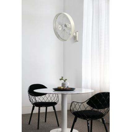 ZEVENTI - Nástěnný ventilátor FREEZE 50W/230V pr. 40 cm bílá + dálkové ovládání