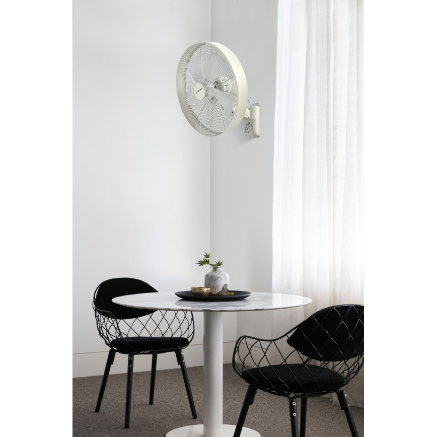 ZEVENTI - Nástěnný ventilátor FREEZE 50W/230V pr. 40 cm bílá + dálkové ovládání