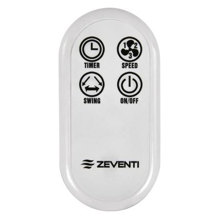 ZEVENTI - Nástěnný ventilátor FREEZE 50W/230V pr. 40 cm bílá + dálkové ovládání