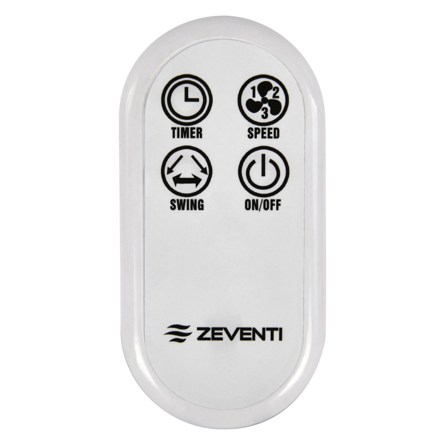 ZEVENTI - Nástěnný ventilátor FREEZE 50W/230V pr. 40 cm bílá + dálkové ovládání