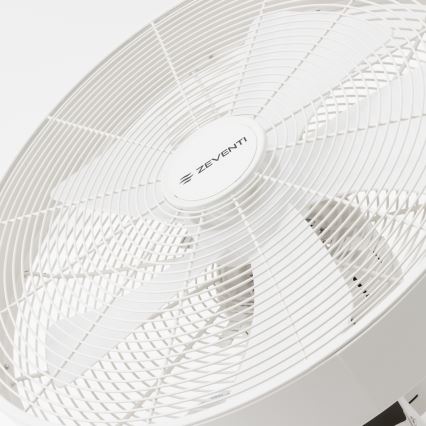 ZEVENTI - Nástěnný ventilátor FREEZE 50W/230V pr. 40 cm bílá + dálkové ovládání