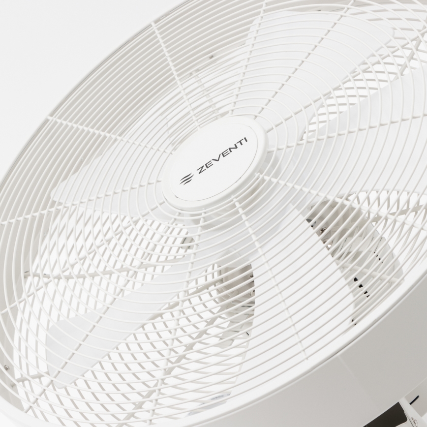 ZEVENTI - Nástěnný ventilátor FREEZE 50W/230V pr. 40 cm bílá + dálkové ovládání