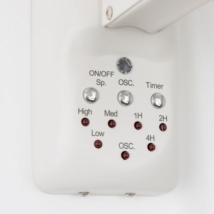 ZEVENTI - Nástěnný ventilátor FREEZE 50W/230V pr. 40 cm bílá + dálkové ovládání