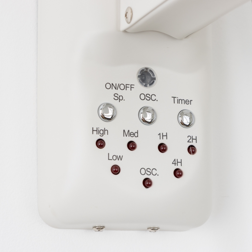 ZEVENTI - Nástěnný ventilátor FREEZE 50W/230V pr. 40 cm bílá + dálkové ovládání