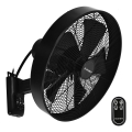 ZEVENTI - Nástěnný ventilátor FREEZE 50W/230V pr. 40 cm černá + dálkové ovládání