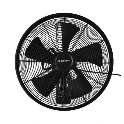 ZEVENTI - Nástěnný ventilátor FREEZE 50W/230V pr. 40 cm černá + dálkové ovládání