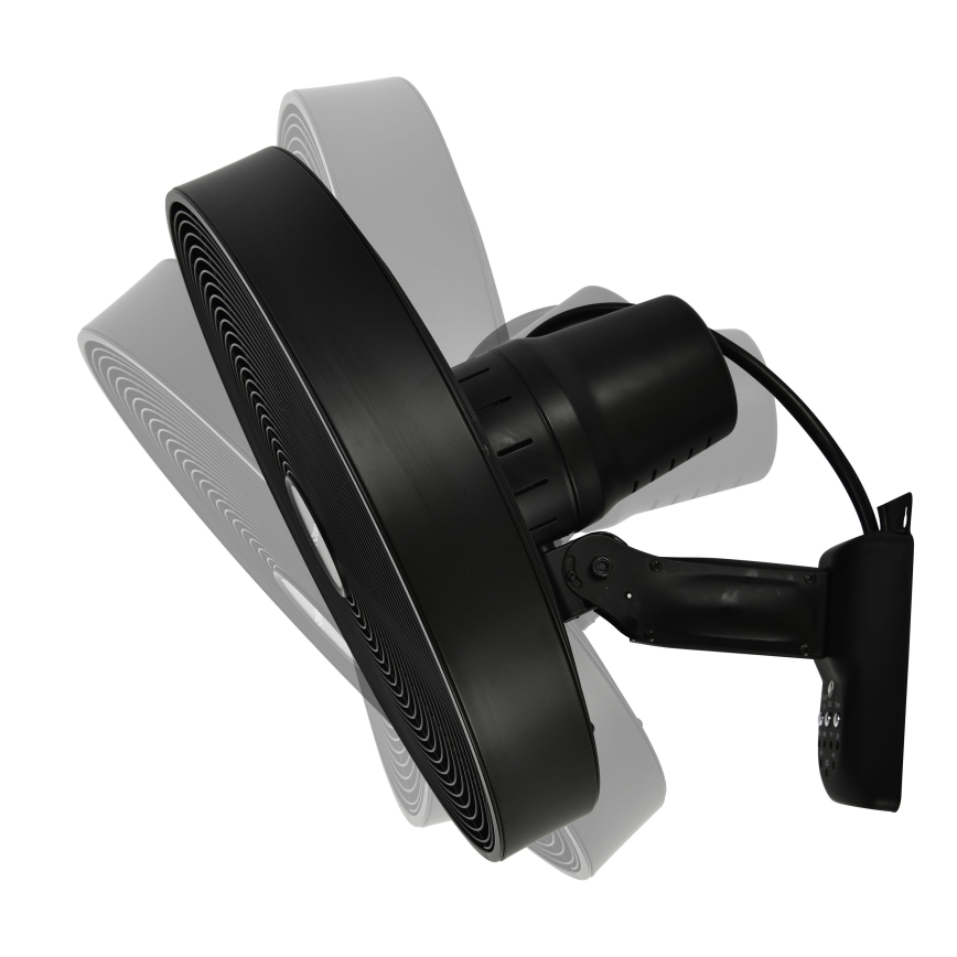 ZEVENTI - Nástěnný ventilátor FREEZE 50W/230V pr. 40 cm černá + dálkové ovládání