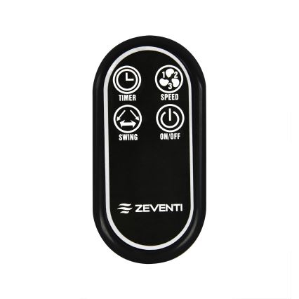 ZEVENTI - Nástěnný ventilátor FREEZE 50W/230V pr. 40 cm černá + dálkové ovládání