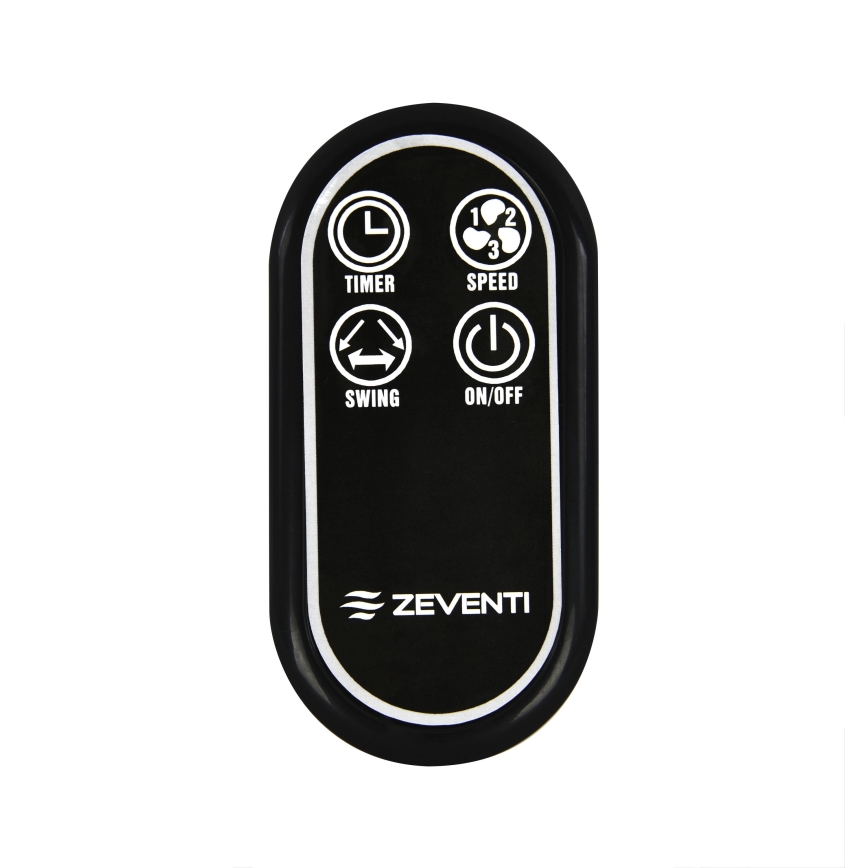 ZEVENTI - Nástěnný ventilátor FREEZE 50W/230V pr. 40 cm černá + dálkové ovládání