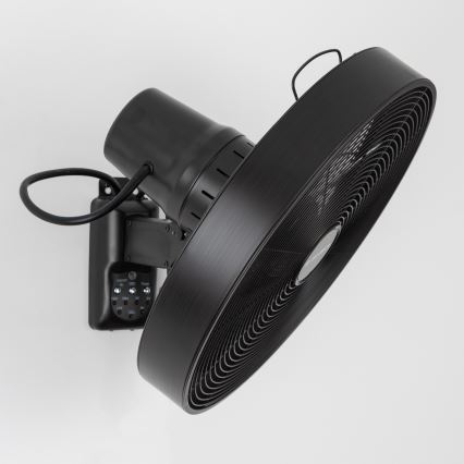 ZEVENTI - Nástěnný ventilátor FREEZE 50W/230V pr. 40 cm černá + dálkové ovládání