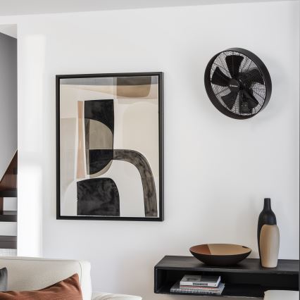 ZEVENTI - Nástěnný ventilátor FREEZE 50W/230V pr. 45 cm černá + dálkové ovládání