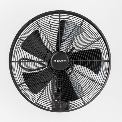 ZEVENTI - Nástěnný ventilátor FREEZE 50W/230V pr. 45 cm černá + dálkové ovládání
