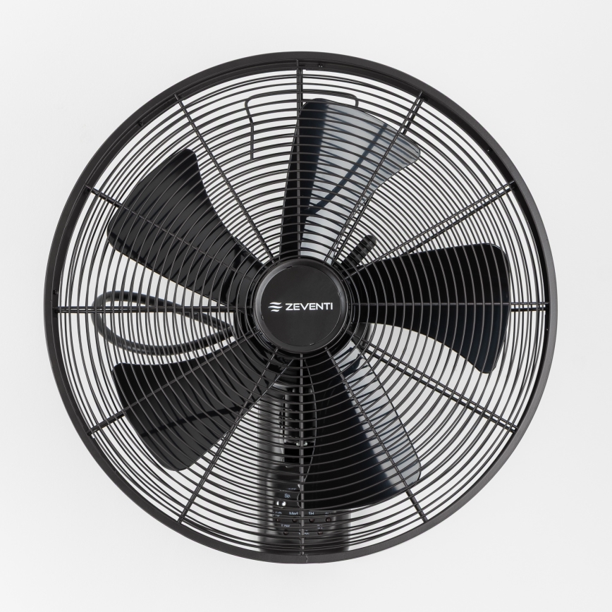 ZEVENTI - Nástěnný ventilátor FREEZE 50W/230V pr. 45 cm černá + dálkové ovládání