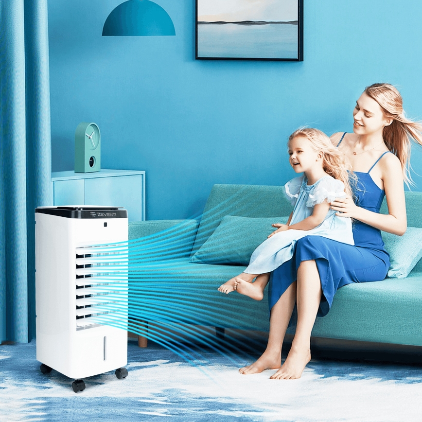 ZEVENTI - Ochlazovač vzduchu ARCTIC 60W/230V černá/bílá + dálkové ovládání