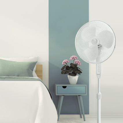 ZEVENTI - Stojanový ventilátor FLOW 40W/230V bílá