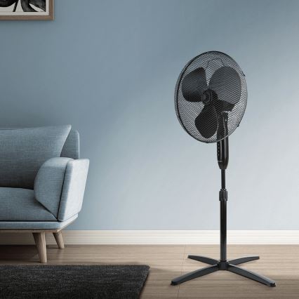 ZEVENTI - Stojanový ventilátor FLOW 40W/230V černá
