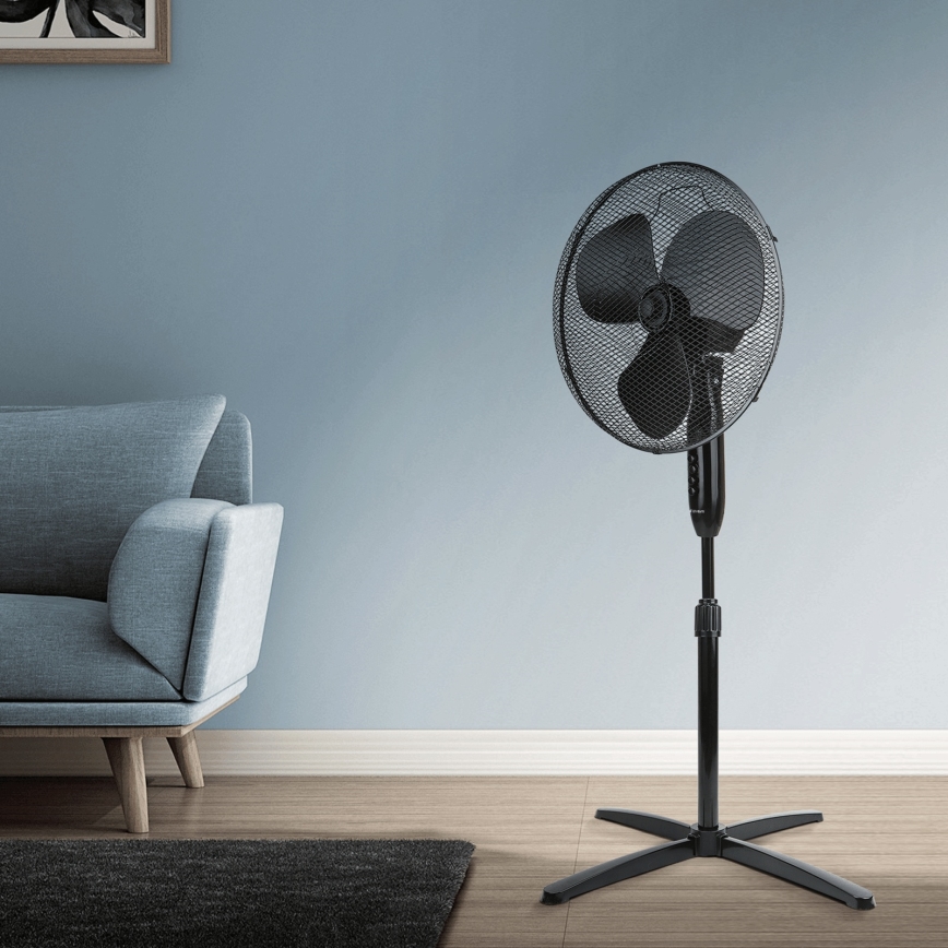 ZEVENTI - Stojanový ventilátor FLOW 40W/230V černá