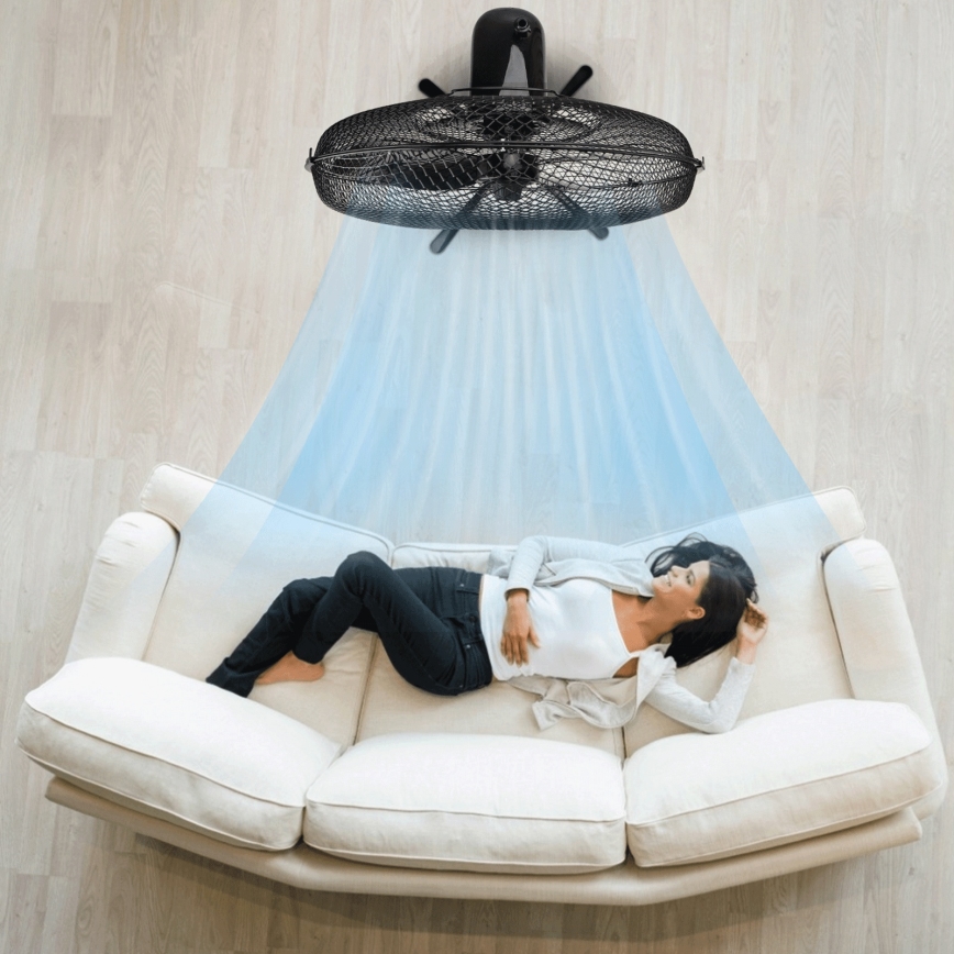 ZEVENTI - Stojanový ventilátor FLOW 40W/230V černá