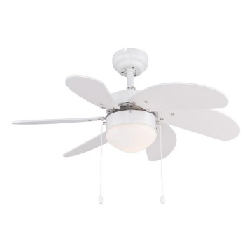 ZEVENTI - Stropní ventilátor FAMARA 1xE14/60W/230V bílá