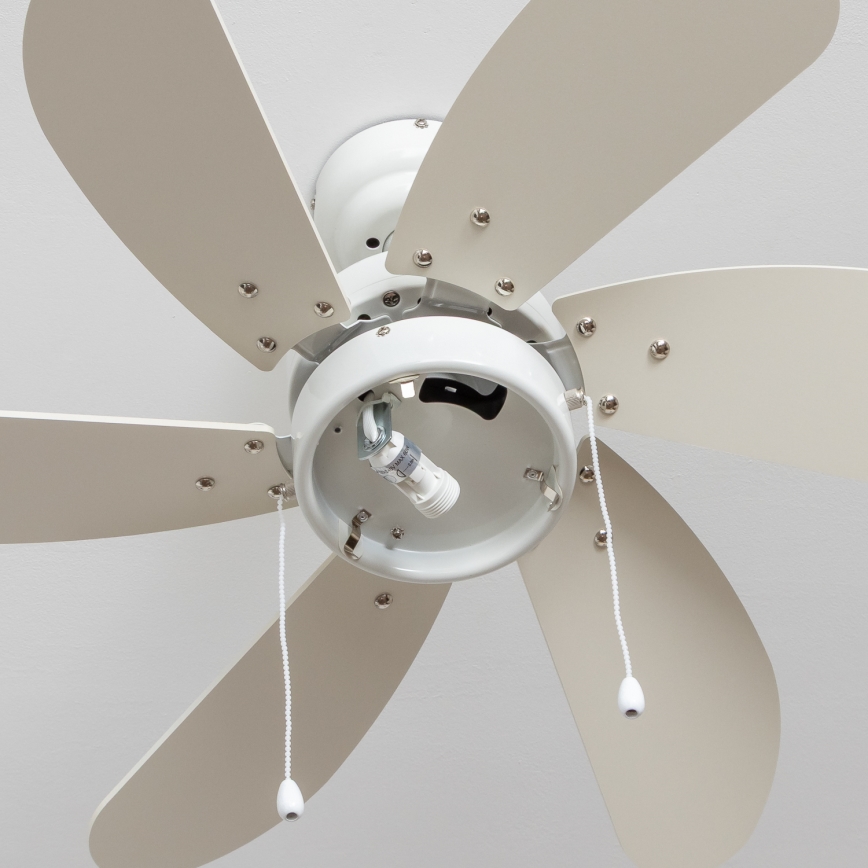 ZEVENTI - Stropní ventilátor FAMARA 1xE14/60W/230V bílá