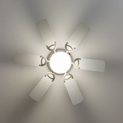 ZEVENTI - Stropní ventilátor GALDANA 1xE27/60W/230V šedá/bílá