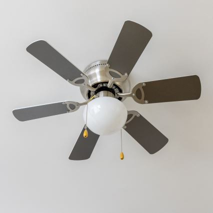 ZEVENTI - Stropní ventilátor GALDANA 1xE27/60W/230V šedá/bílá