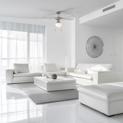 ZEVENTI - Stropní ventilátor NAVAGIO 1xE27/60W/230V černá/bílá