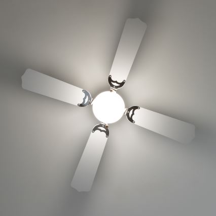 ZEVENTI - Stropní ventilátor NAVAGIO 1xE27/60W/230V černá/bílá