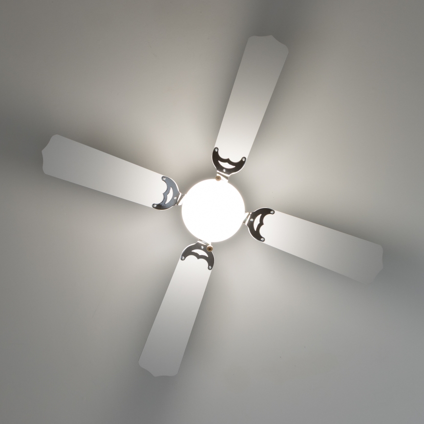 ZEVENTI - Stropní ventilátor NAVAGIO 1xE27/60W/230V černá/bílá