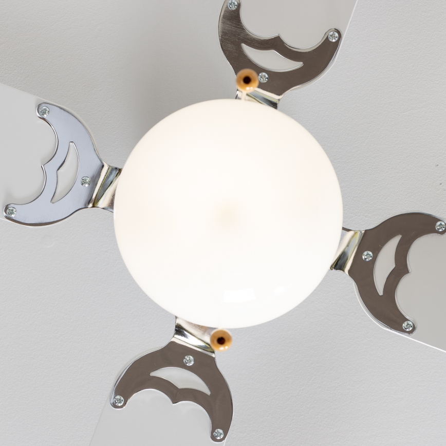 ZEVENTI - Stropní ventilátor NAVAGIO 1xE27/60W/230V černá/bílá