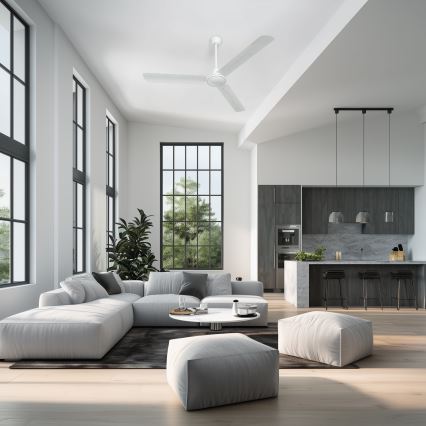 ZEVENTI - Stropní ventilátor TOFINO bílá