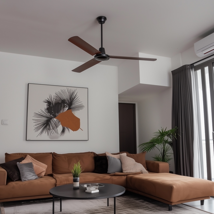 ZEVENTI - Stropní ventilátor TOFINO hnědá