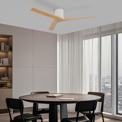 ZEVENTI - Stropní ventilátor VELLON Wi-Fi Tuya bílá/pavlovnie + dálkové ovládání