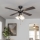 ZEVENTI - Stropní ventilátor ZURRIOLA 3xE27/60W/230V hnědá