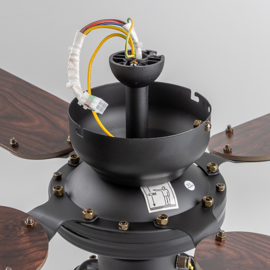 ZEVENTI - Stropní ventilátor ZURRIOLA 3xE27/60W/230V hnědá