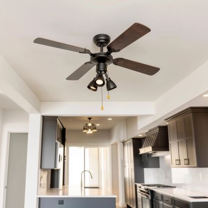 ZEVENTI - Stropní ventilátor ZURRIOLA 3xGU10/50W/230V