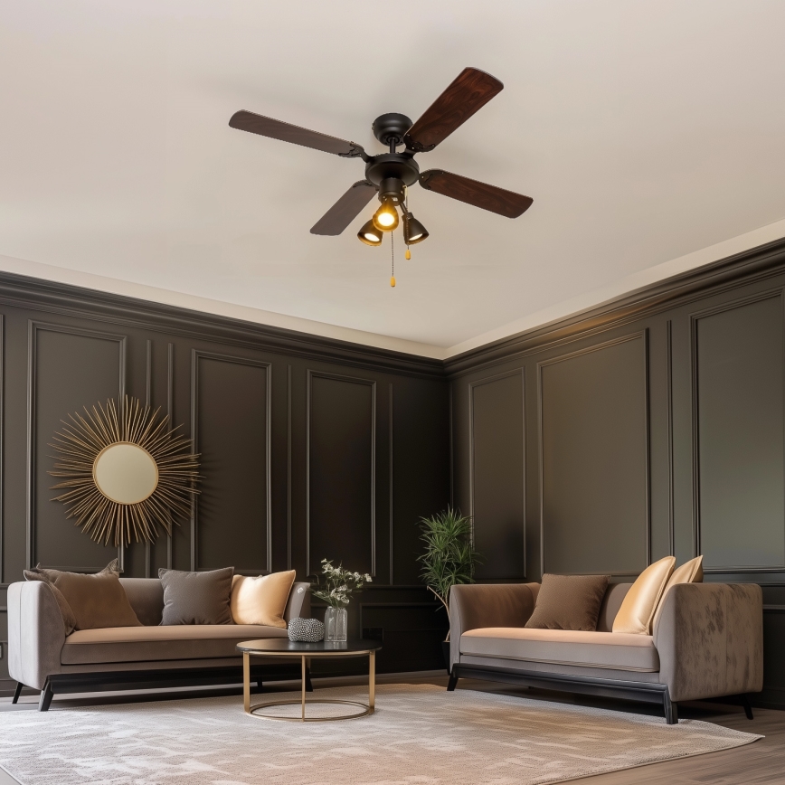ZEVENTI - Stropní ventilátor ZURRIOLA 3xGU10/50W/230V